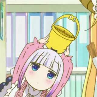 😓 Kanna Kamui Miss Kobayashi's Dragon Maid アニメ, ドラゴン, かわいい, カンナカムイ, バケツ telegram sticker