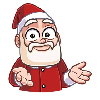 🤗 Santa Claus Babbo Natale, Natale, Vacanza, Cartoni animati, Festivo whatsapp sticker