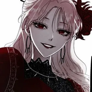 ⛩ kobieta, czerwony, elegancki, postać, żeński, anime, manga, moda telegram sticker