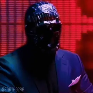 🥵 @EARTH928B 蒙面人物, 西装男, Earth928b, 暗黑美学, 正装 whatsapp sticker