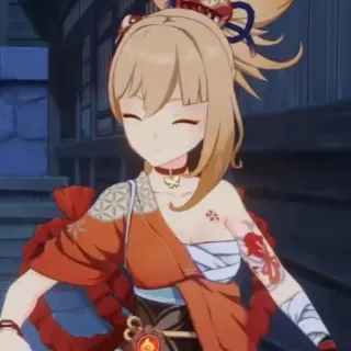 🎆 Yoimiya Genshin Impact Anime, Videojuego, Personaje, Genshin Impact, Yoimiya whatsapp sticker
