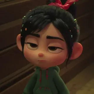 👾 Vanellope von Schweetz Wreck-It Ralph vanellope, wreck-it ralph, disney, cartoon, charakter, animation, grummelig, süß whatsapp sticker