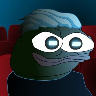 📺 Pepe the Frog Meme, Pepe, Frosch, Schauen, Kino telegram sticker