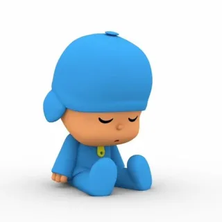 ☀️ Pocoyo Мультик, Сонный, Синий, Персонаж, Ребенок telegram sticker