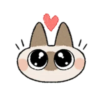 😺 gato, animal, coração, fofo, adesivo, kawaii telegram sticker