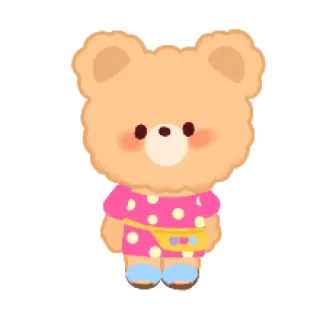 🐻 urso, desenho animado, fofo, adesivo, animal, rosa telegram sticker
