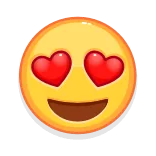 😍 Эмодзи, Любовь, Глаза-сердечки, Лицо, Счастливый whatsapp sticker