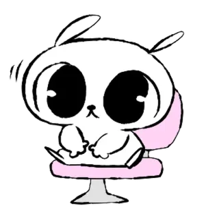 💞 dibujos animados, conejo, lindo, animal, pegatina whatsapp sticker