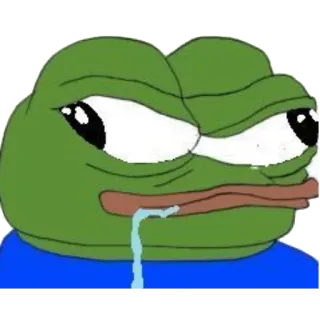 😌 Pepe the Frog pepe, frog, meme, sad, internet meme telegram sticker