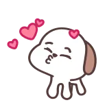 😘 dog, hearts, love, puppy, cute telegram sticker