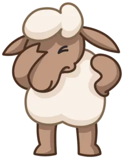 😲 ovelha, animal, desenho animado, fofo, lã, animal de fazenda telegram sticker