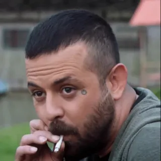 🚬 мужчина, курение, сигарета, портрет, серьезный, лицо telegram sticker