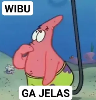 😃 Patrick Star SpongeBob SquarePants WIBU
GA JELAS การ์ตูน, แพทริก, สับสน, อนิเมะ, แฟน telegram sticker