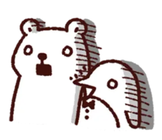😨 동물, 곰, 펭귄, 귀여운, 만화, 일러스트 telegram sticker