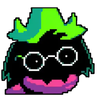 😐 Ralsei Deltarune goat, wizard, cute, deltarune, pixel art telegram sticker