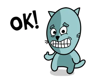 😁 ok! 고양이, 오케이, OK, 엄지척, 동의 telegram sticker