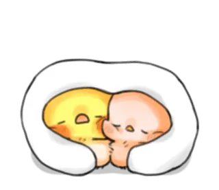 🤗 mignon, kawaii, oiseaux, câlin, dessin animé, amitié, amour telegram sticker