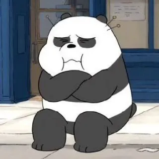 🎃 Panda We Bare Bears Панда, Мы обычные медведи, Мультфильм, Наклейка, Анимация, Милый whatsapp sticker
