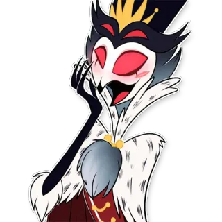 🤩 Stolas Helluva Boss burung hantu, iblis, bangsawan, kartun, Helluva Boss, Stolas telegram sticker