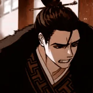 ☀️ Manhwa, Homem, Asiático, Roupa tradicional, Irritado, Chateado, Triste whatsapp sticker
