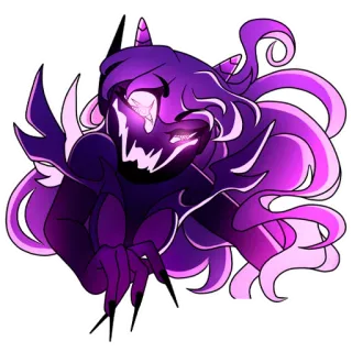🤬 สัตว์ประหลาด, สีม่วง, สิ่งมีชีวิต, ตัวละคร, แฟนตาซี, ปีศาจ, ชั่วร้าย telegram sticker