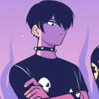 🔗 emo, goth, cartoon, skull, character telegram sticker