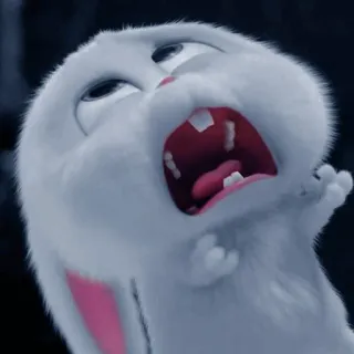 🧊 Snowball The Secret Life of Pets rabbit, bunny, animal, cartoon, white, pets, animated telegram sticker