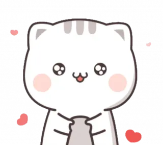 ❤️ kat, kawaii, schattig, dier telegram sticker