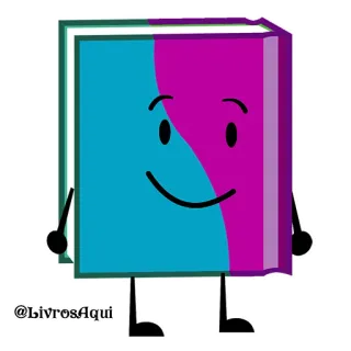 ☺️ @LivrosAqui libro, cartone animato, personaggio, libri, mascotte, oggetto telegram sticker