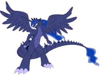 🐊 Luna My Little Pony my little pony, luna, pony, dragon, monster telegram sticker