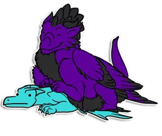 ☂️ dragon, fantaisie, dessin animé, créature, animal, mignon whatsapp sticker