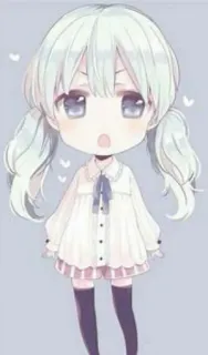 😮 アニメ 女の子, ちびキャラ, 可愛い, イラスト, かわいい telegram sticker