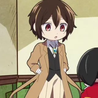 🧳 Osamu Dazai Bungou Stray Dogs Anime, Chibi, Dazai, Osamu Dazai, Bungou Stray Dogs telegram sticker