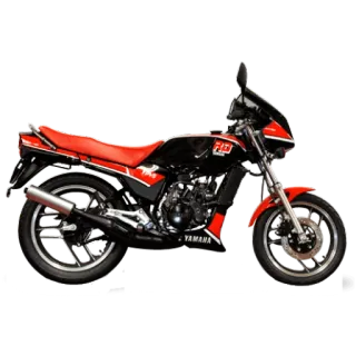 😚 motocykl, Yamaha, vintage, pojazd, motor, czerwony telegram sticker