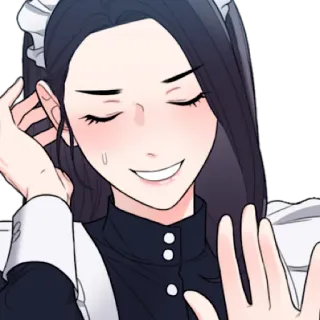 🖐 메이드, 애니메이션, 캐릭터, 여자, 소녀 telegram sticker