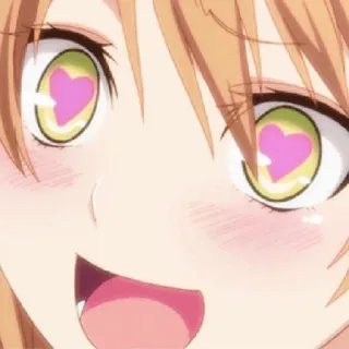 😍 anime, eyes, face, love, heart whatsapp sticker