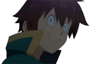😶 Kazuma Satou Konosuba 动漫, 困惑, 搞笑, 和真, 佐藤 telegram sticker
