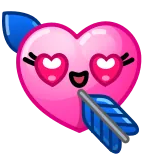 💘 hati, panah, cinta, imut, kawaii, hari Valentine whatsapp sticker