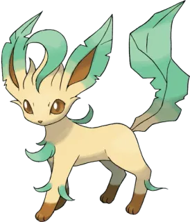 👀 Leafeon pokemon, leafeon, tipe rumput, evolusi, anime, video game whatsapp sticker