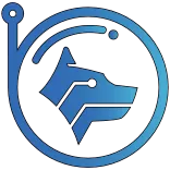 👍 dog, wolf, technology, logo, animal, cyber telegram sticker