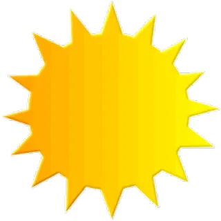 ☀ stern, ausbruch, gelb, form telegram sticker