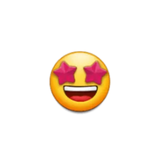 🤩 Emoji, Estrelas, Olhos, Feliz, Rosto telegram sticker