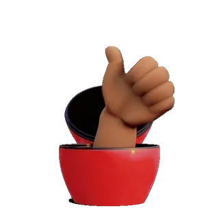 👍 Polegar para cima, Emoji, Aprovação, Acordo, Positivo, Bom, Gosto telegram sticker