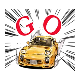 Initial D whatsapp stickers