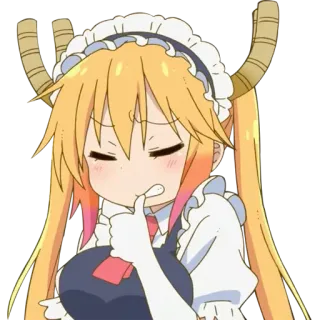 😖 Tohru Miss Kobayashi's Dragon Maid Anime, Drago, Maid, Carino telegram sticker