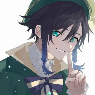 🤫 Venti Genshin Impact Anime, Game, Venti, Genshin Impact, Karakter whatsapp sticker