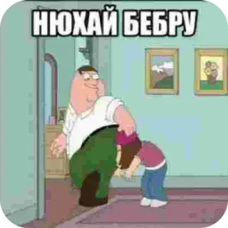 🖼 Peter Griffin, Meg Griffin Family Guy НЮХАЙ БЕБРУ whatsapp sticker