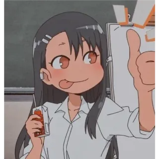 👍 Nagatoro Don't Toy with Me, Miss Nagatoro Nagatoro, anime, cartoon, Miss Nagatoro, schattig, grappig telegram sticker