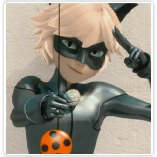 🙋 Chat Noir Miraculous: Tales of Ladybug & Cat Noir 고양이, 영웅, 애니메이션, 만화, 슈퍼히어로 whatsapp sticker