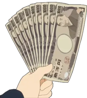💸 10000 dinheiro, iene, moeda, riqueza, finanças, japão whatsapp sticker